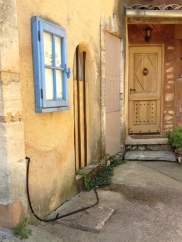 Yellow Doors and Blue Window, Roussillon, France 2014